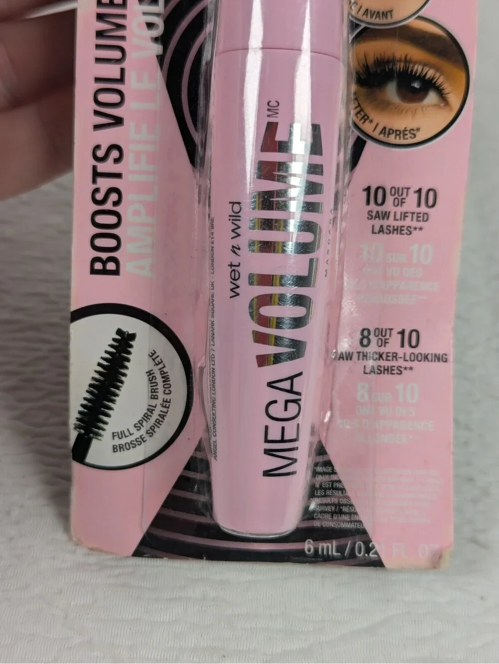 Wet n Wild Eyeliner 1111492 Black Noir - Mega Volume Mascara C156A Very Black